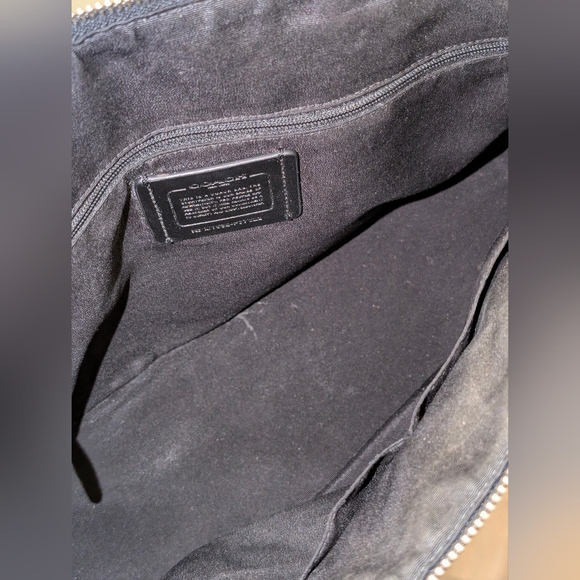 Coach Pink and Black Floral Leather & Canvas Satchel & Bonus Cherry Charm - Picture 13 of 16